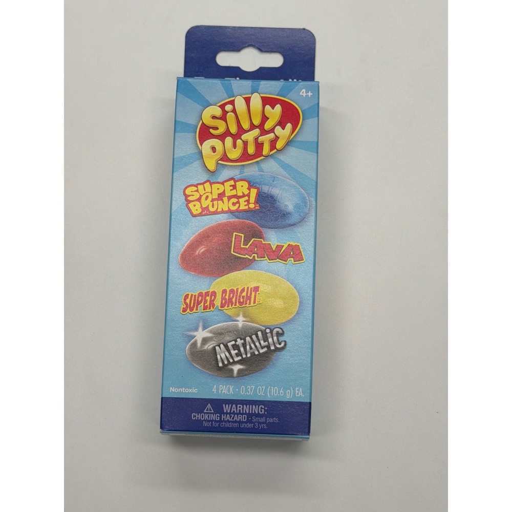 Crayola Silly Putty 4 Pack Variety Super Bounce Lava Metallic Bright 08-0992 NEW
